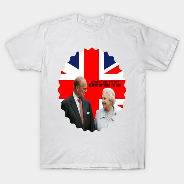 Queen Elizabeth and Prince Philip The Duke Of Edinburgh T-Shirt by FirstTees